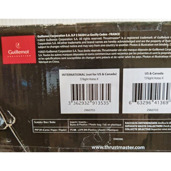 THRUSTMASTER HOTAS X Joystick with detachable Throttle PC, PS3/4/5 (2960703) NOB - Picture 13 of 16